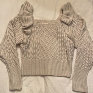 H&M cream boatneck sweater